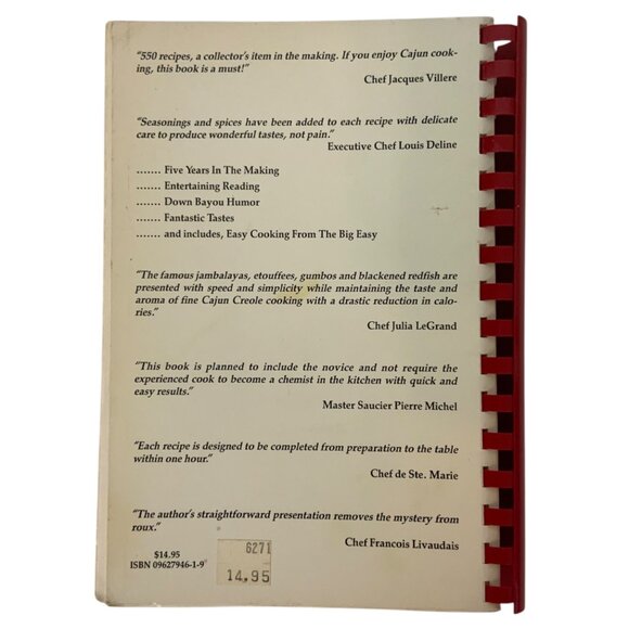 The Cajun Gourmet Afloat and On The Road Cookbook By Carlo DiNapoli 1991 Spiral - Picture 3 of 13